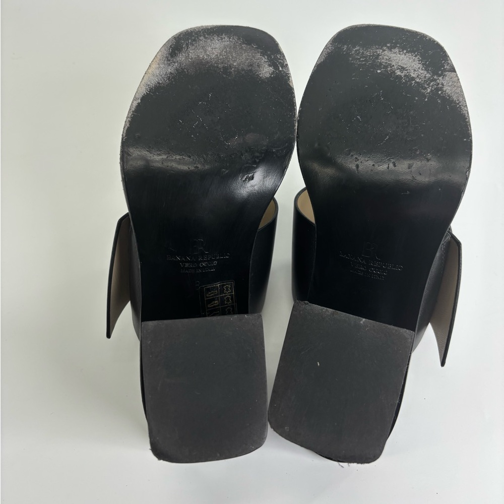 Banana Republic Ravello sandals 8 black leather high heel Italy - Picture 12 of 12